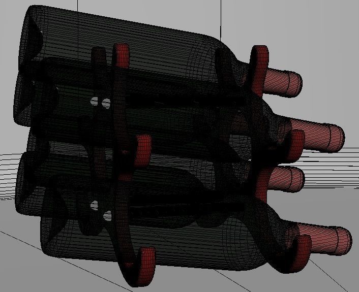 Wine Bottles Holder 3D model_10