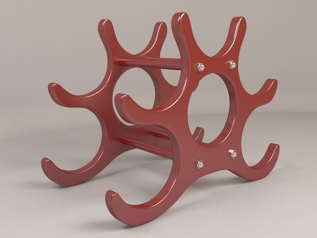 Wine Bottles Holder 3D model_7
