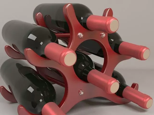 Wine Bottles Holder 3D model_0