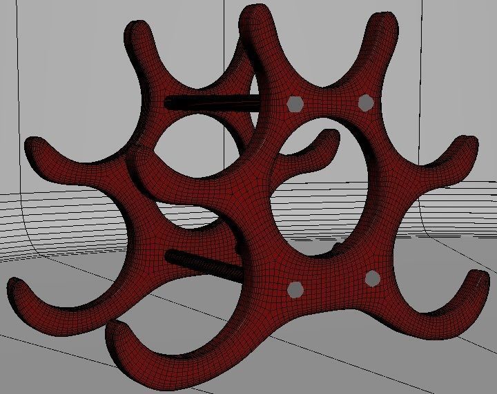 Wine Bottles Holder 3D model_11