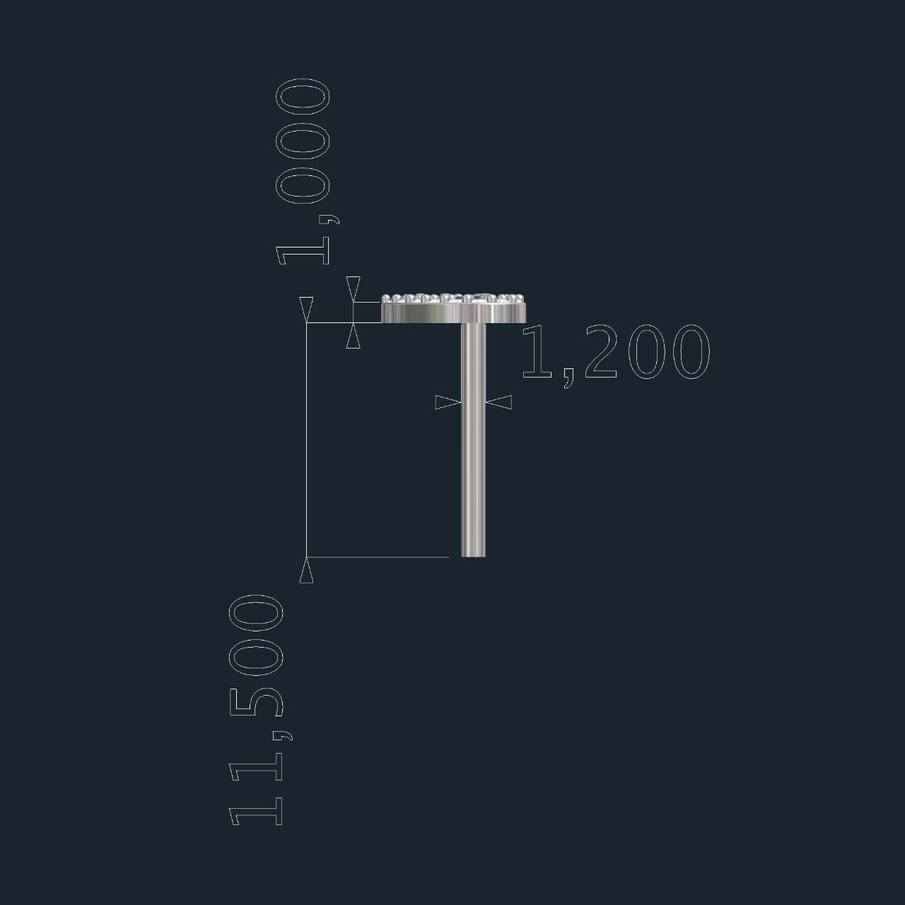 Heart earrings 3D print model_1