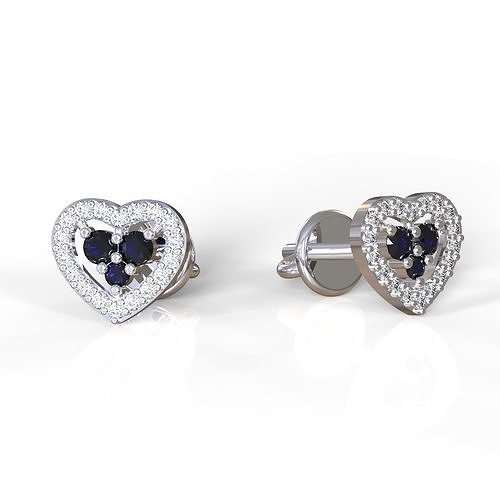 Heart earrings  3D print model