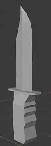 Knife metal pole with laser pointer Low-poly 3D model
