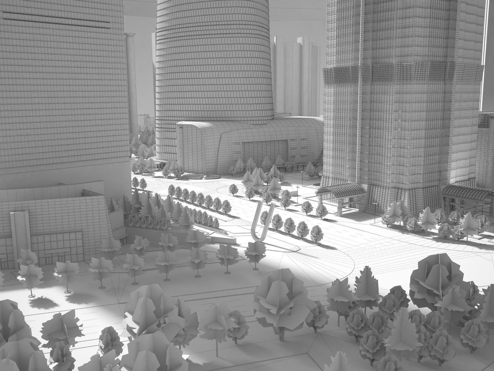 Shanghai Tower Downtown 3D model_17