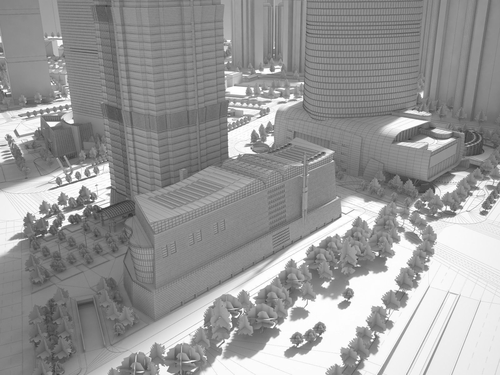 Shanghai Tower Downtown 3D model_18