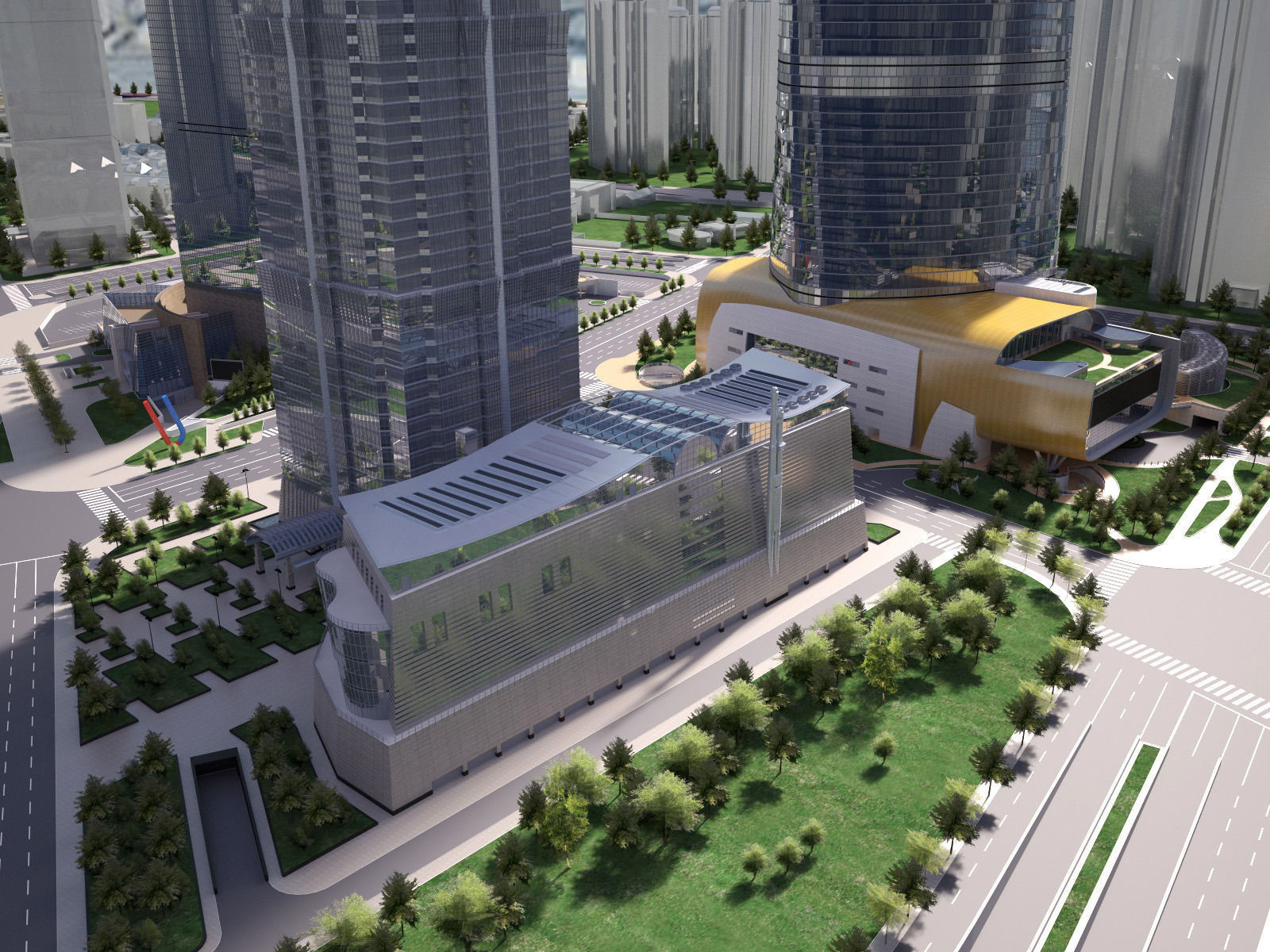 Shanghai Tower Downtown 3D model_10