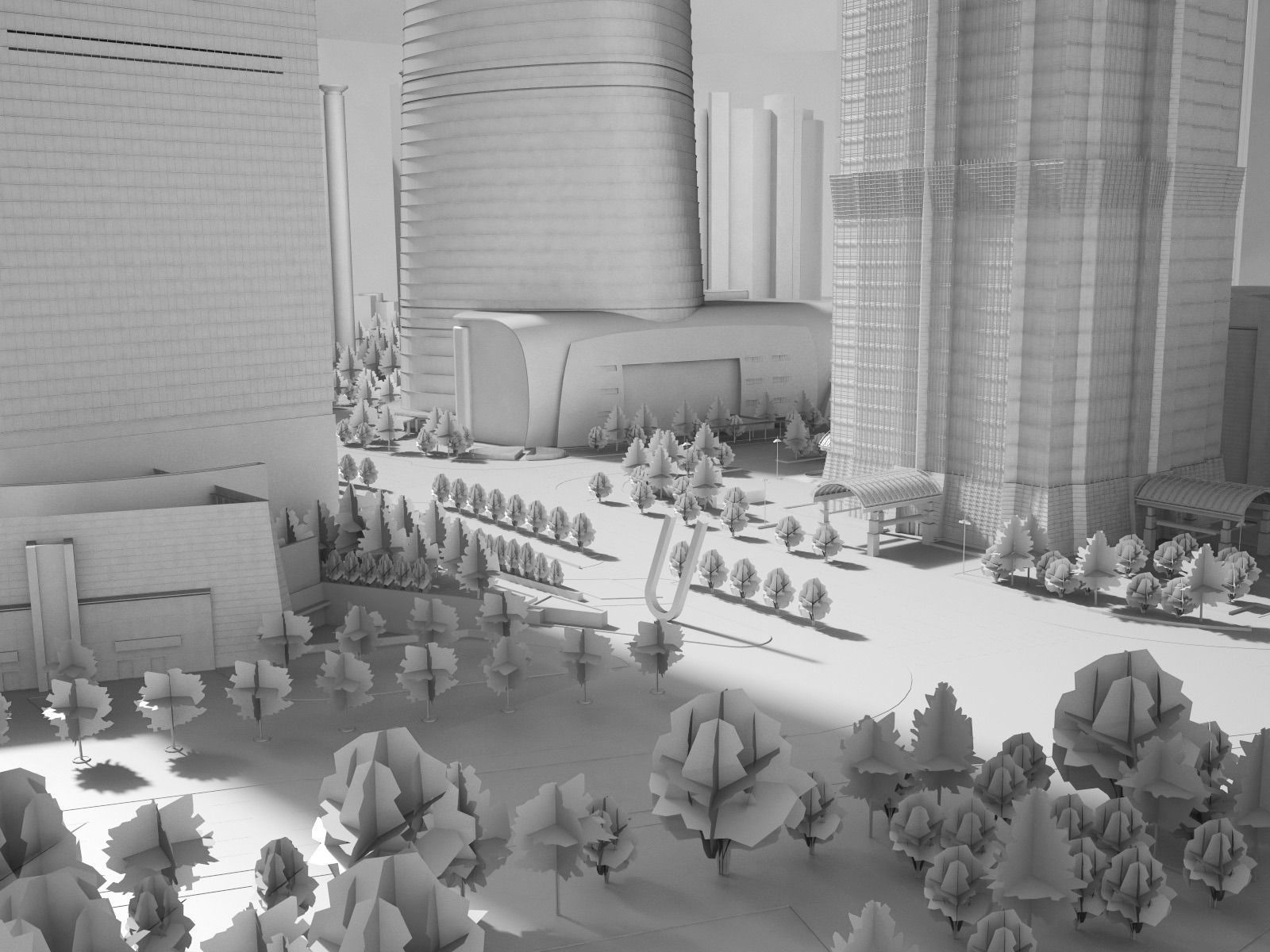 Shanghai Tower Downtown 3D model_14