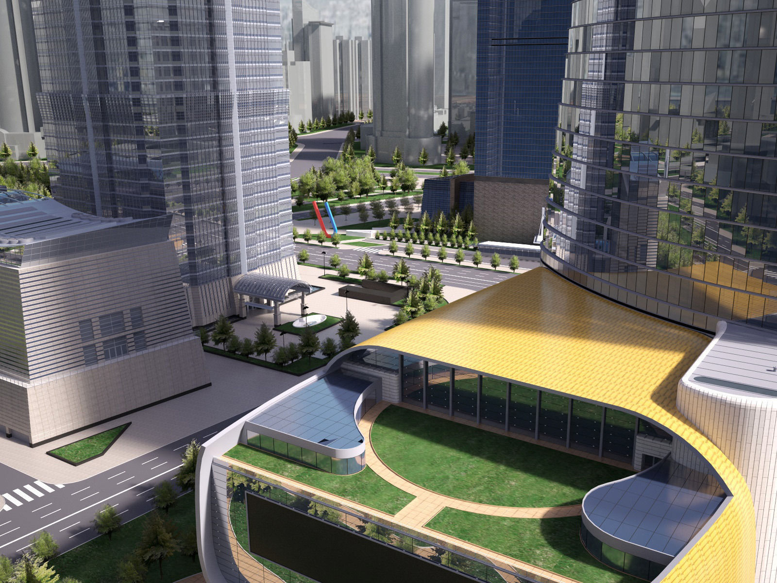 Shanghai Tower Downtown 3D model_11