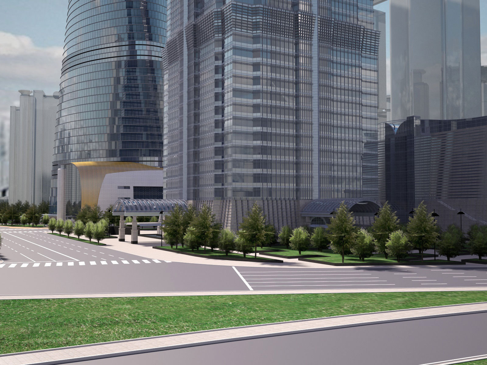 Shanghai Tower Downtown 3D model_8