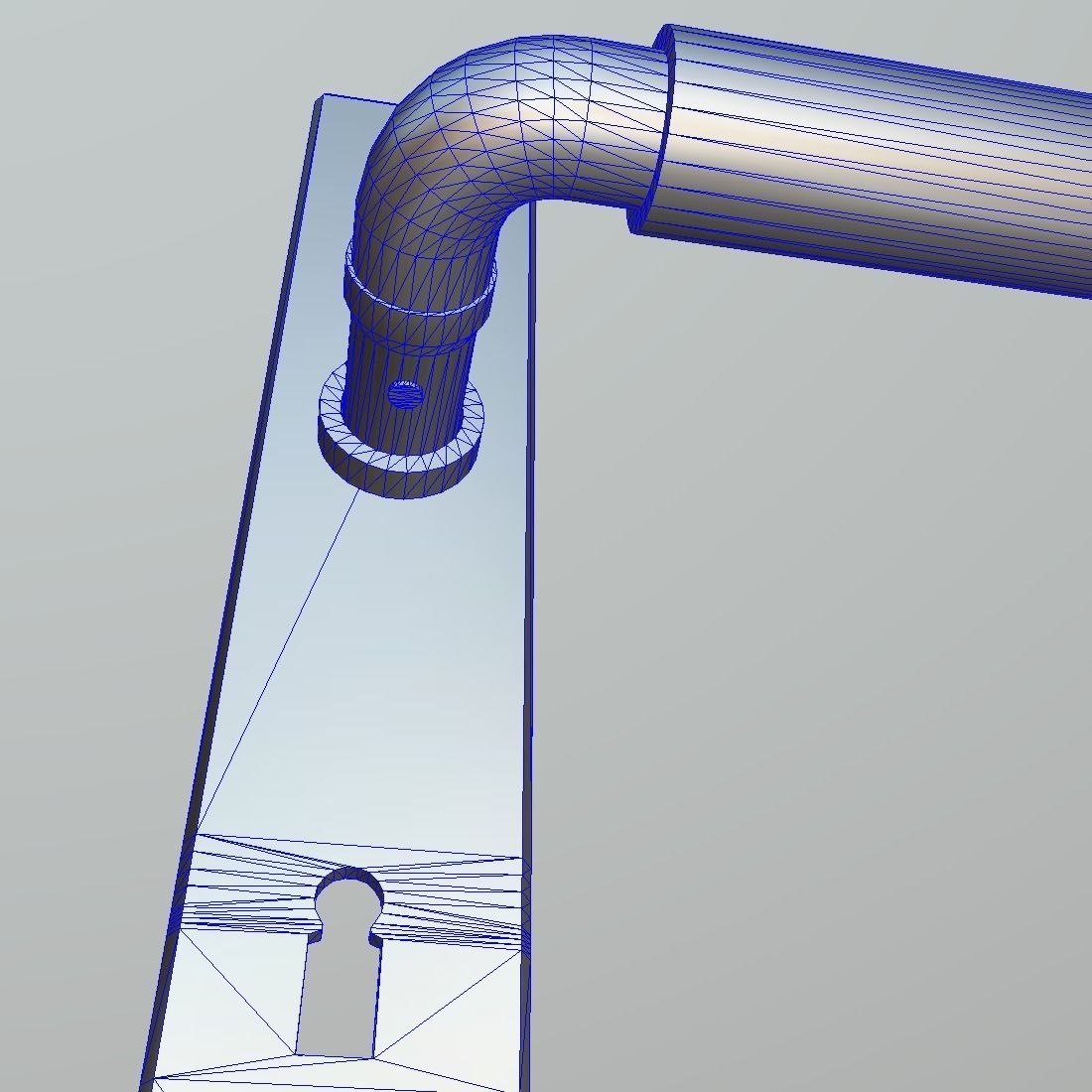 Door Handle Low-poly 3D model_16