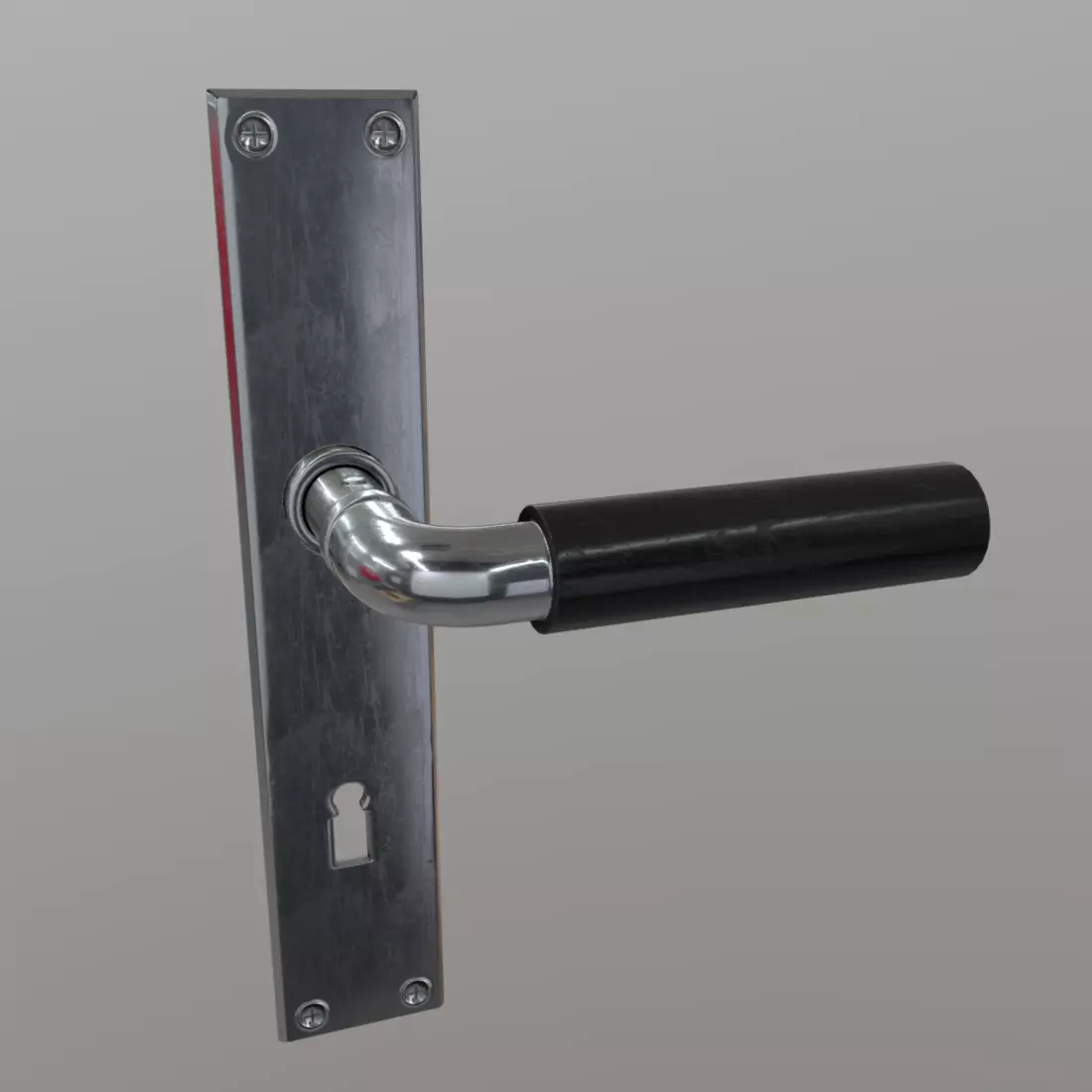 Door Handle Low-poly 3D model_0