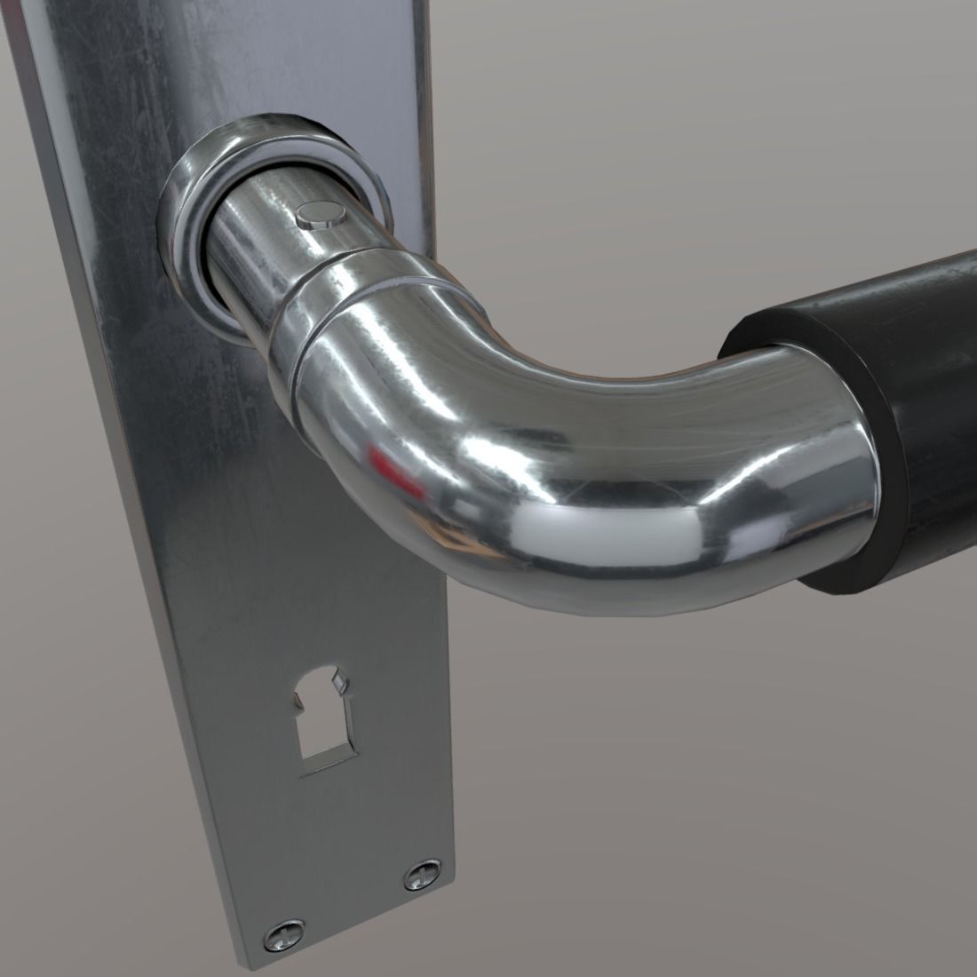 Door Handle Low-poly 3D model_13