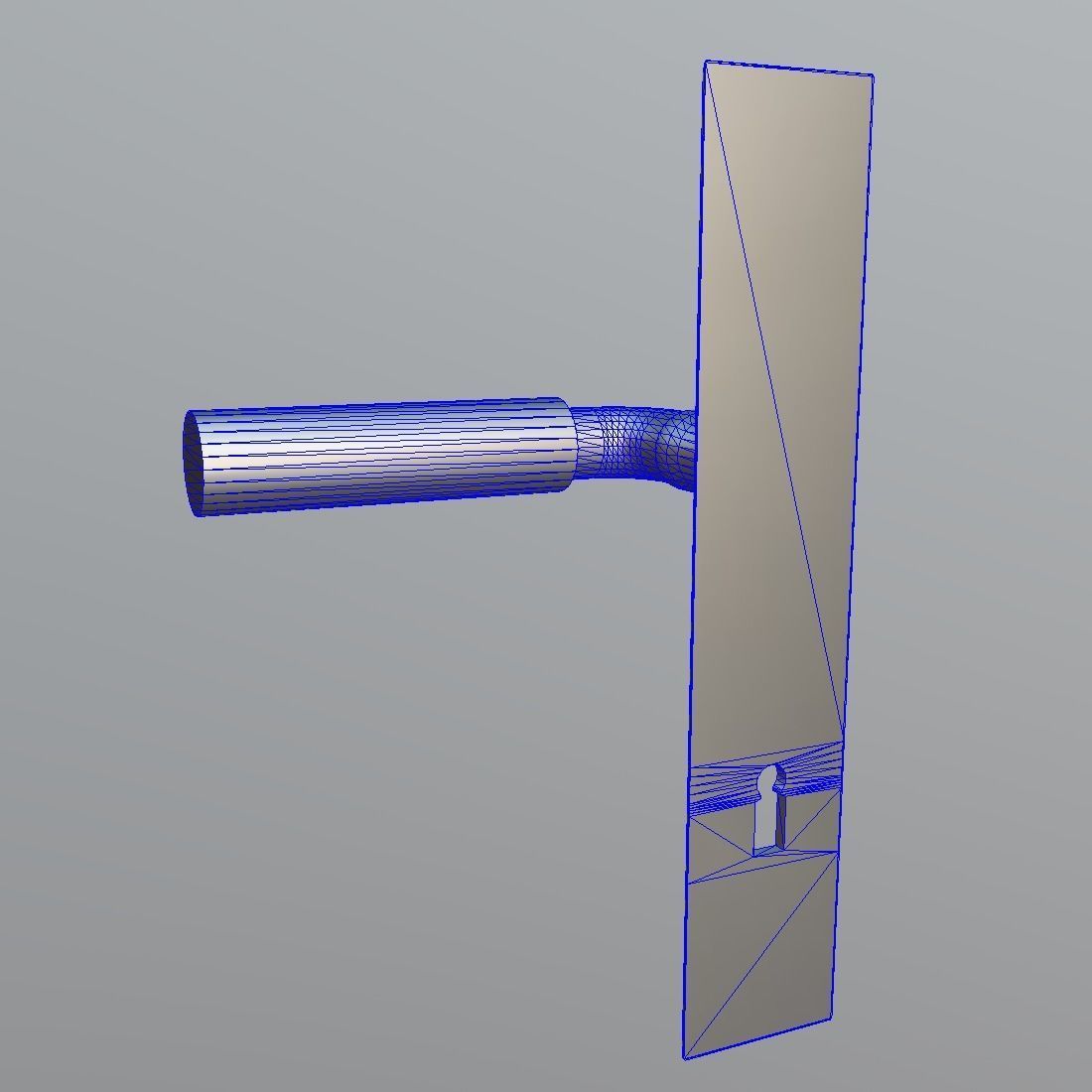 Door Handle Low-poly 3D model_8