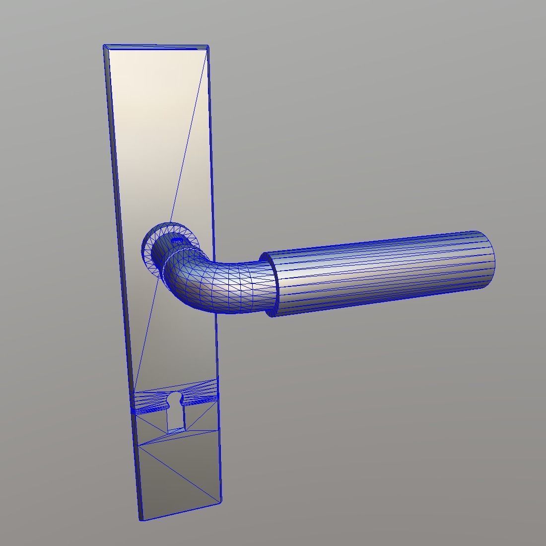 Door Handle Low-poly 3D model_1