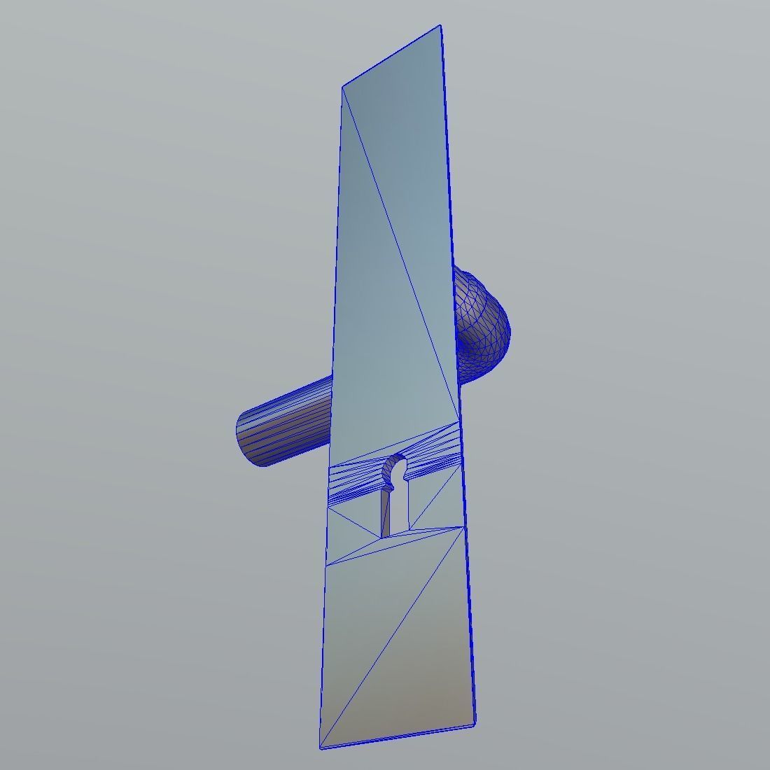 Door Handle Low-poly 3D model_10