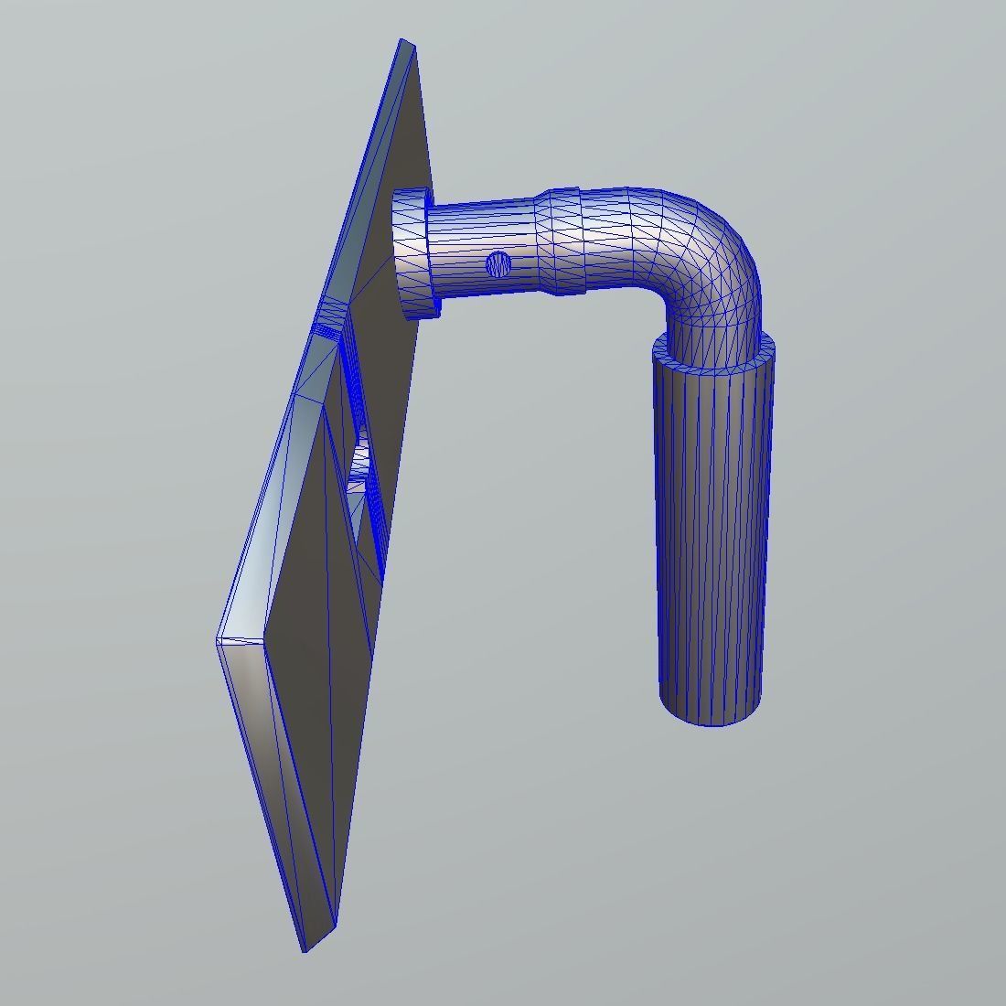 Door Handle Low-poly 3D model_12