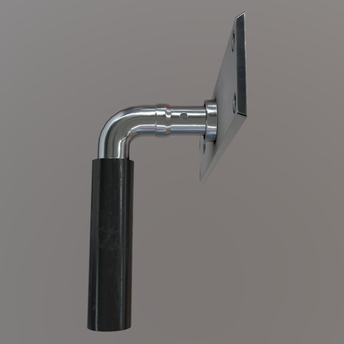 Door Handle Low-poly 3D model_4