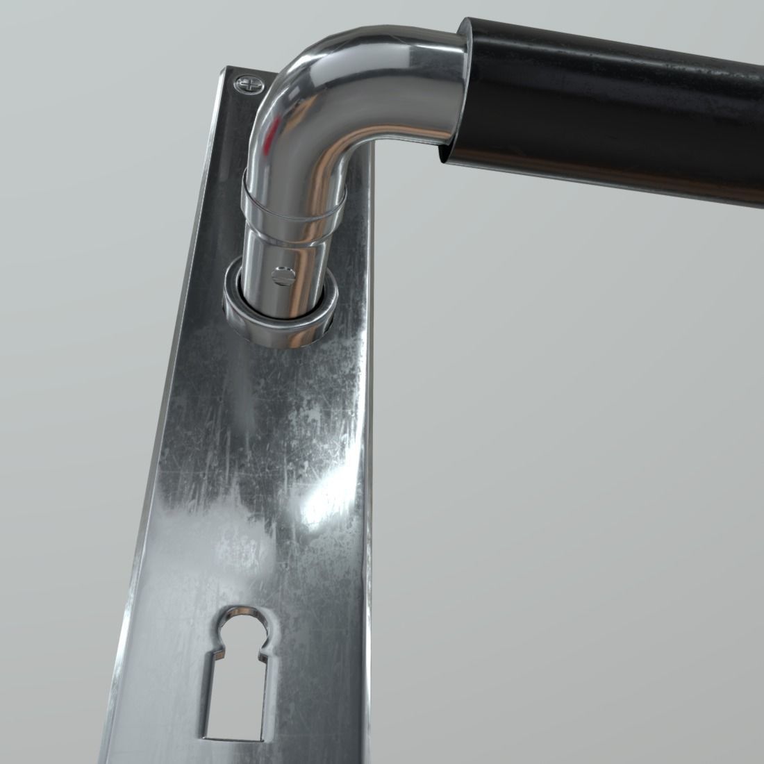 Door Handle Low-poly 3D model_15