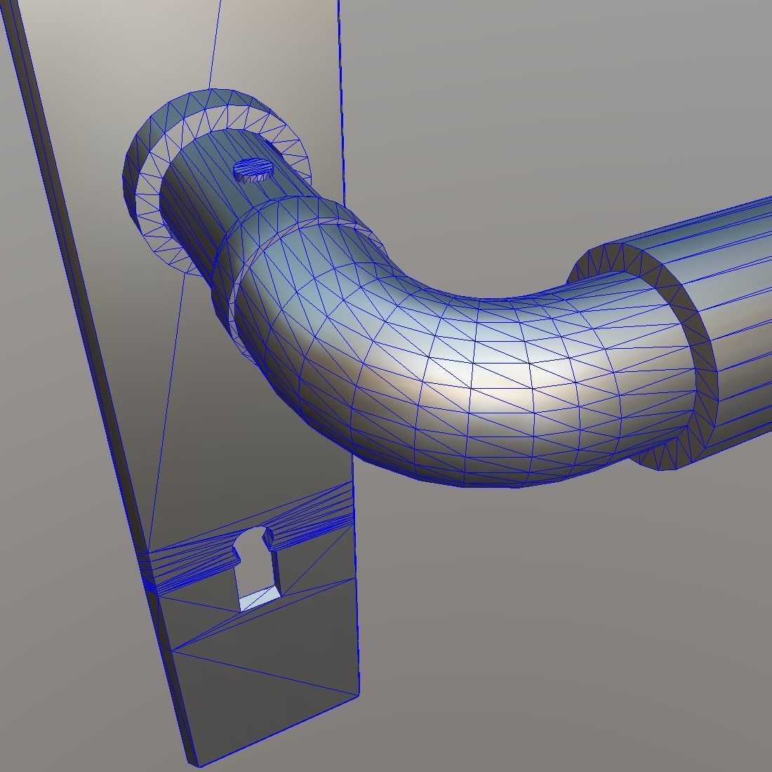 Door Handle Low-poly 3D model_14