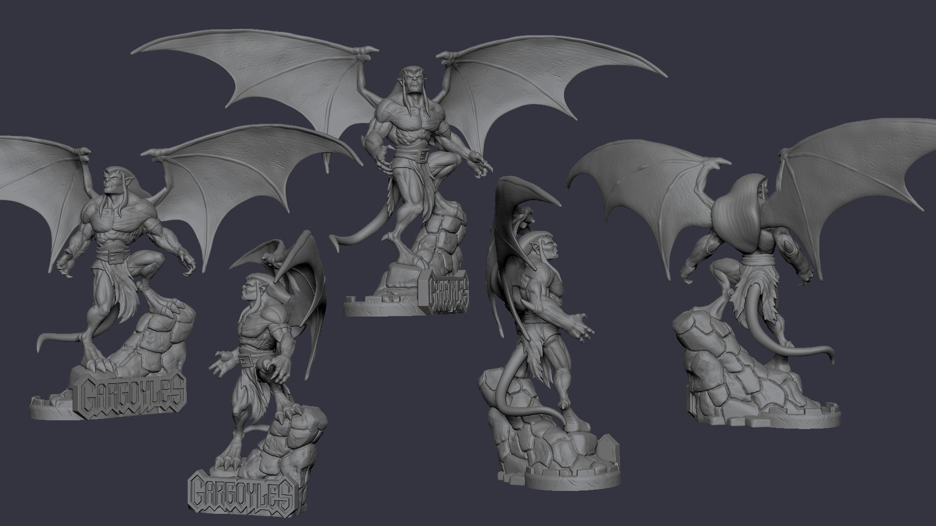 Goliath Gargoyles Fanart 3D print model_3