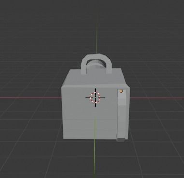 Minigun gun Low-poly 3D model_1