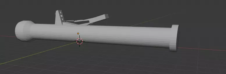 Panzerfaust pipe with hole in it Low-poly 3D model_0