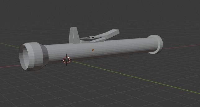 Panzerfaust pipe with hole in it Low-poly 3D model_4