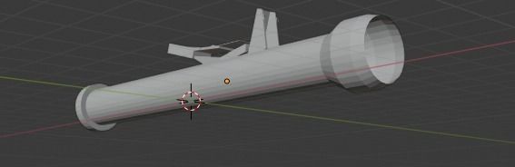 Panzerfaust pipe with hole in it Low-poly 3D model_3