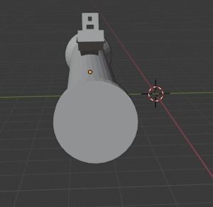 Panzerfaust pipe with hole in it Low-poly 3D model_1