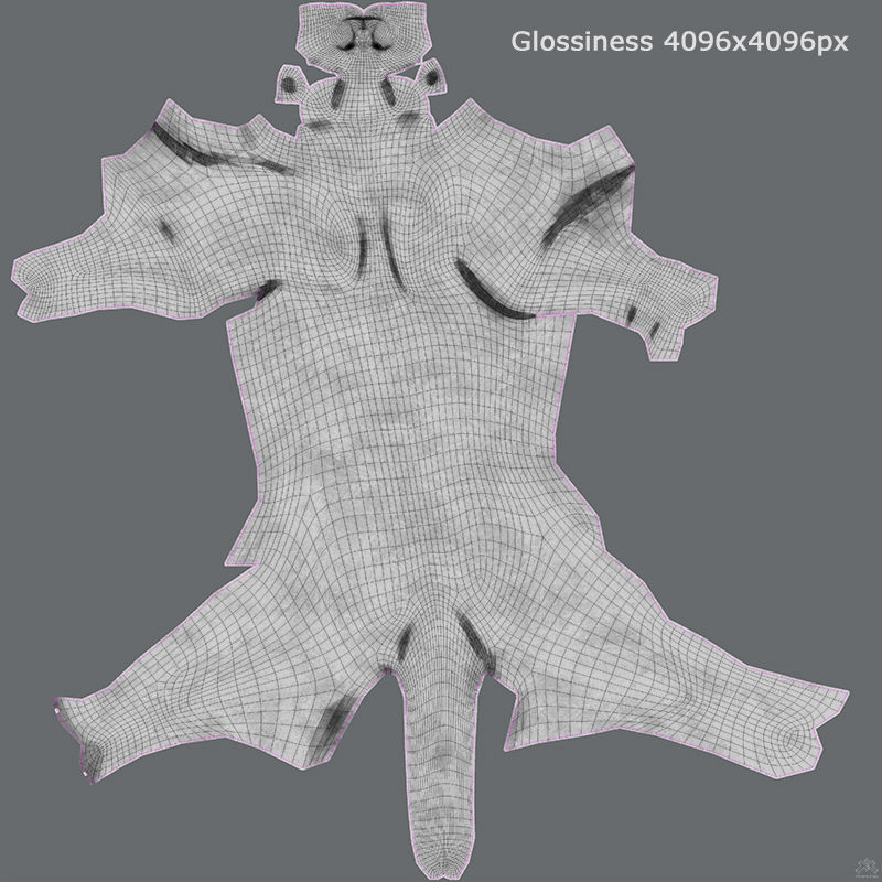 Running Cheetah Sculpture Low-poly 3D model_29