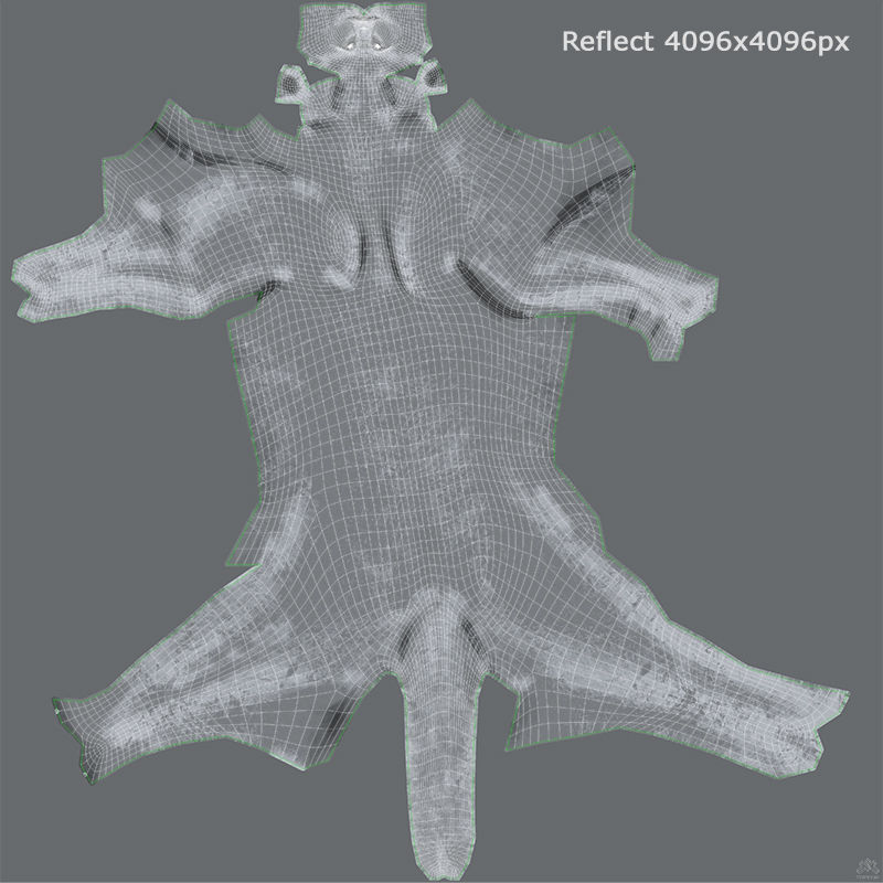 Running Cheetah Sculpture Low-poly 3D model_30