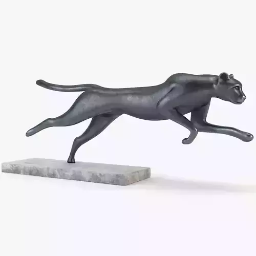 Running Cheetah Sculpture Low-poly 3D model Running Cheetah Sculpture Low-poly 3D model