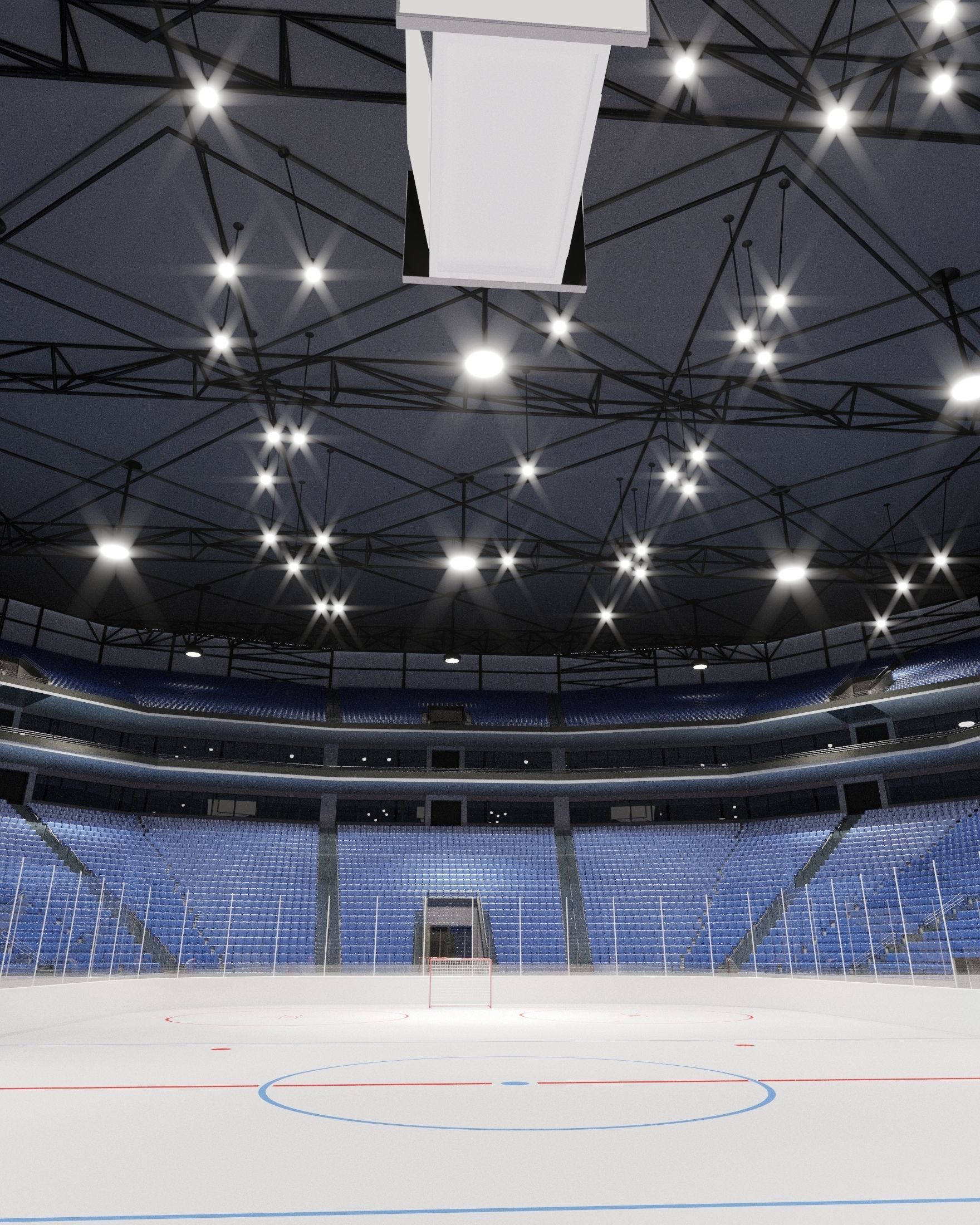 Hockey Arena 3D model_5