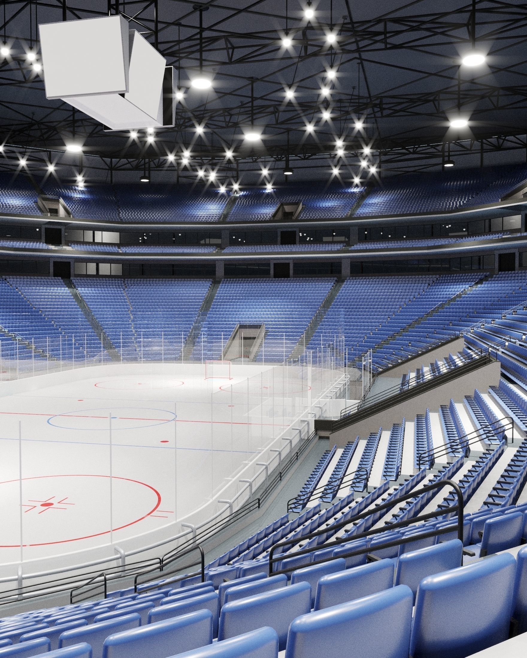 Hockey Arena 3D model_2