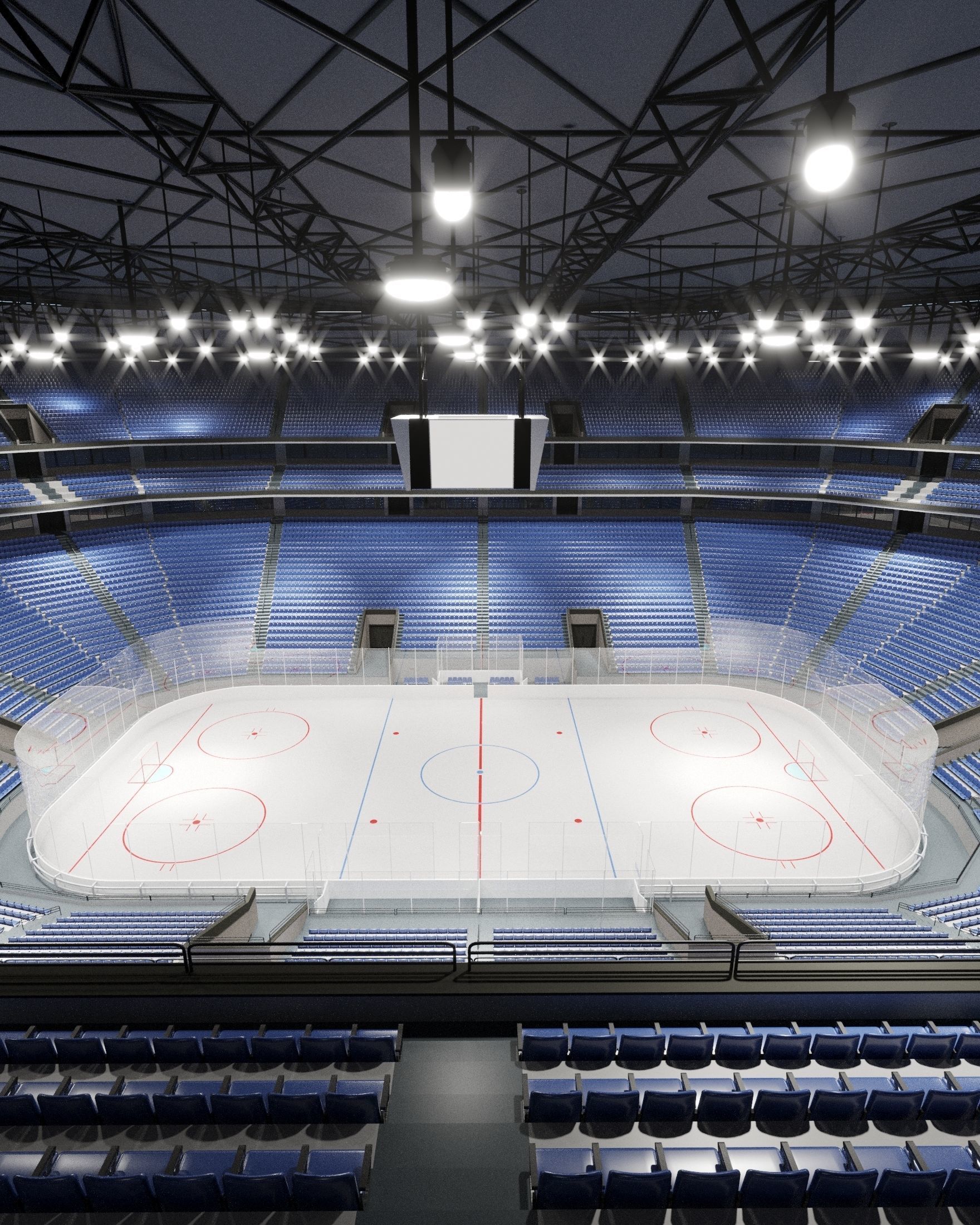 Hockey Arena 3D model_6