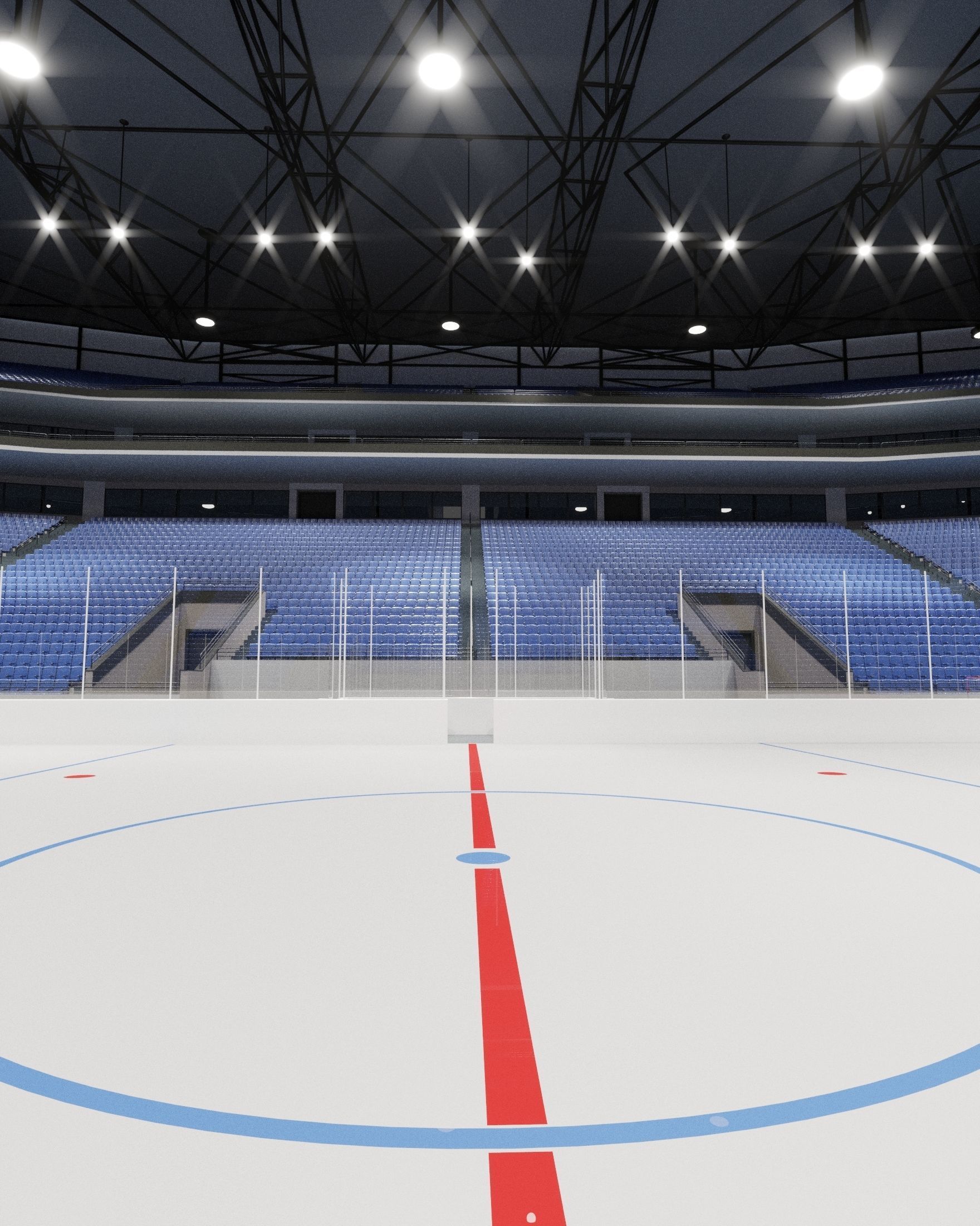 Hockey Arena 3D model_1