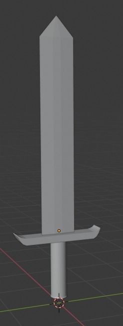 Sword Low-poly 3D model_2