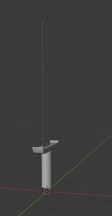 Sword Low-poly 3D model_1