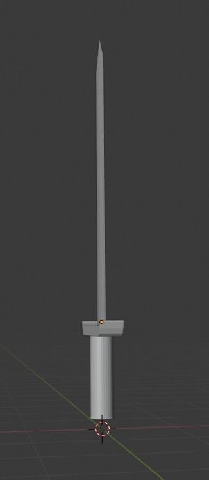 Sword Low-poly 3D model_3