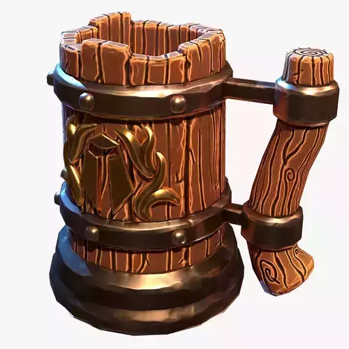 Cartoon Beer Mug game-ready