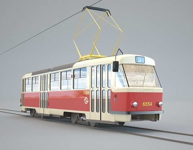 Tram Tatra T3 3D model