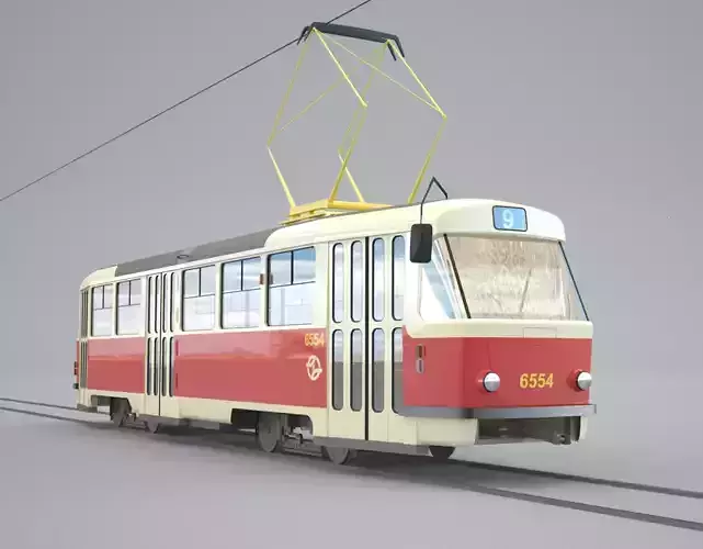 Tram Tatra T3 3D model