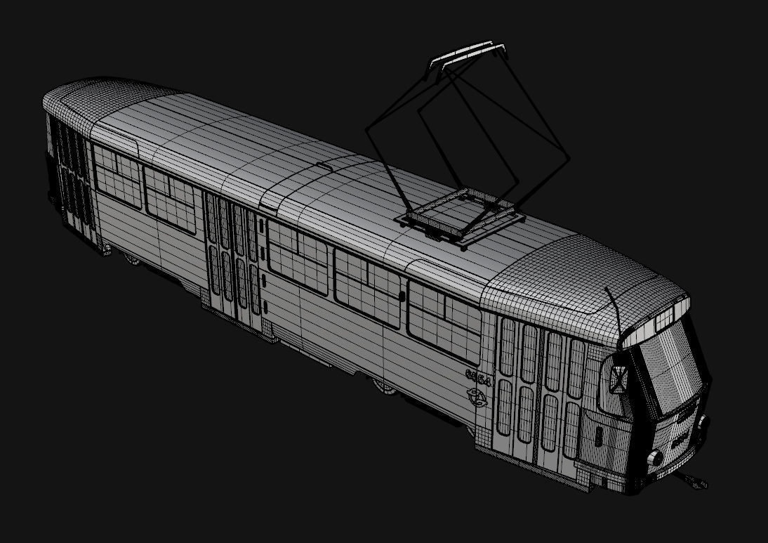Tram Tatra T3 3D model_3