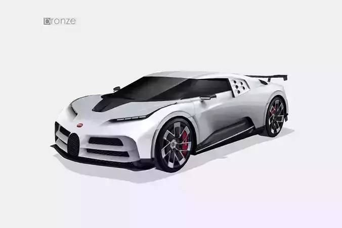 Bugatti Centodieci 2020 Low-poly 3D model