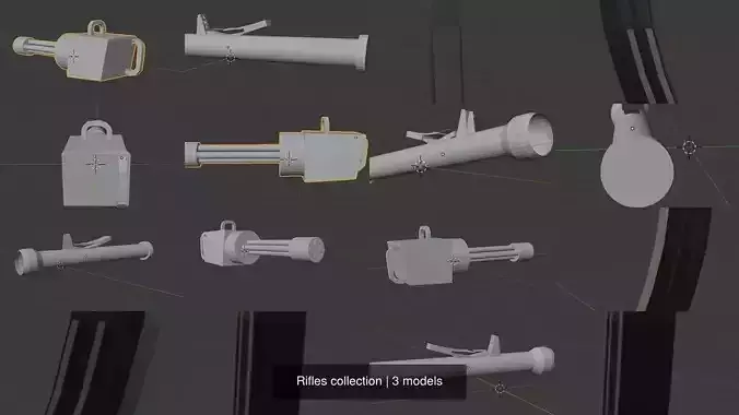Rifles collection box with light 