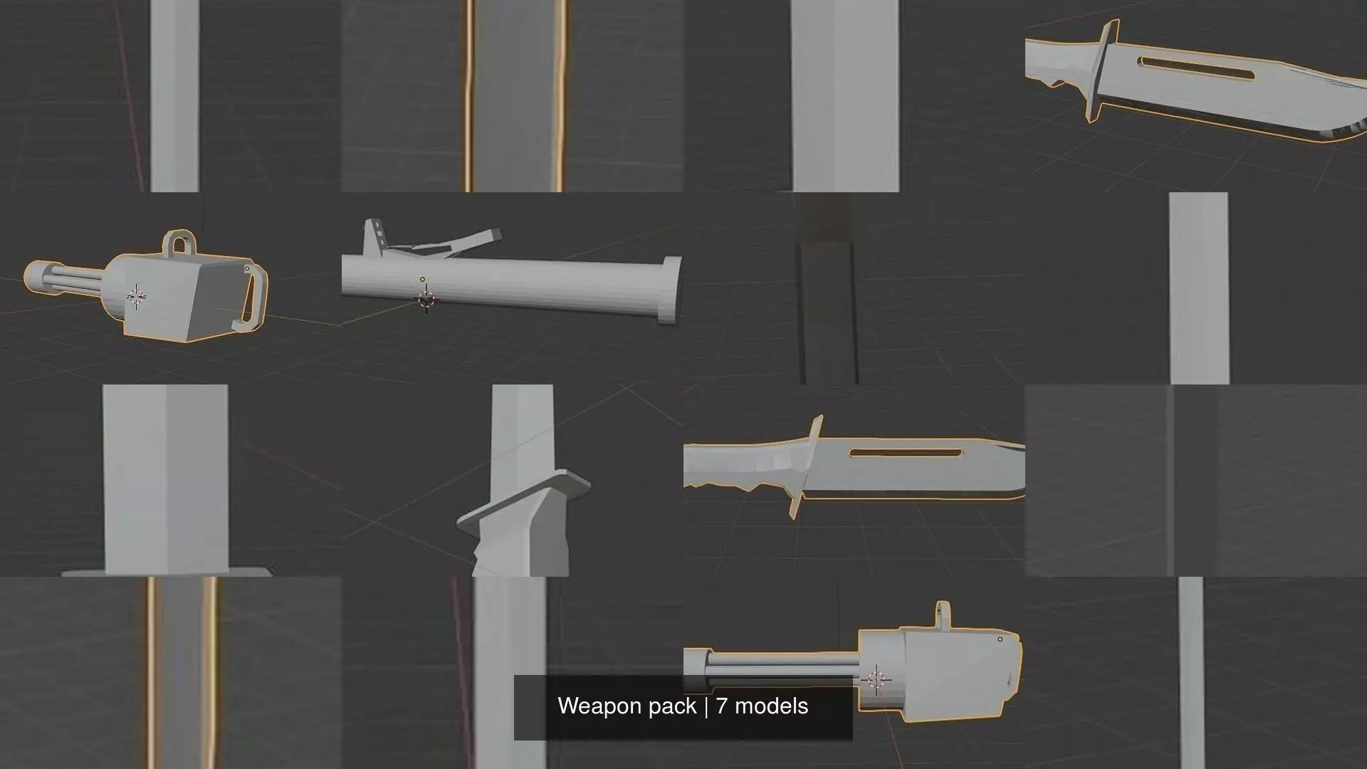 Weapon pack 3D Model Collection_0