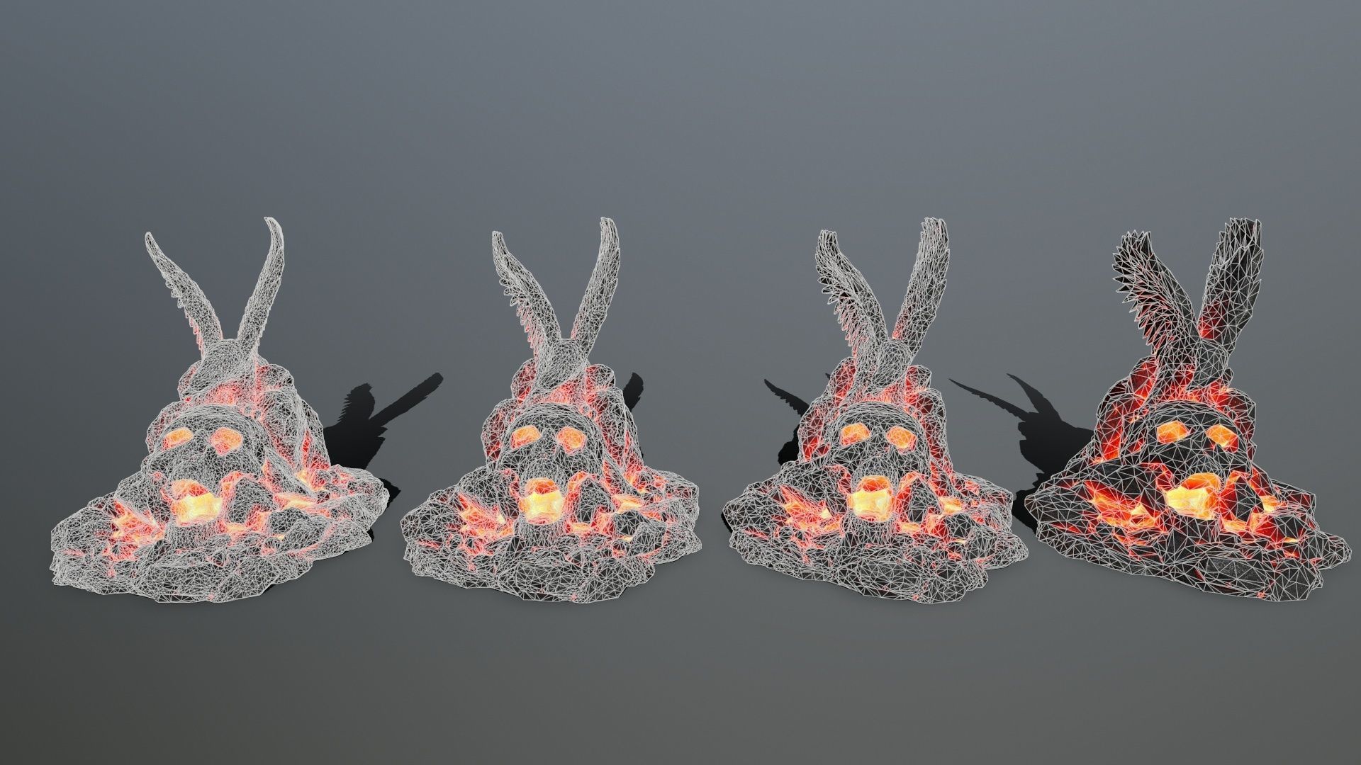 skull gate Low-poly 3D model_13
