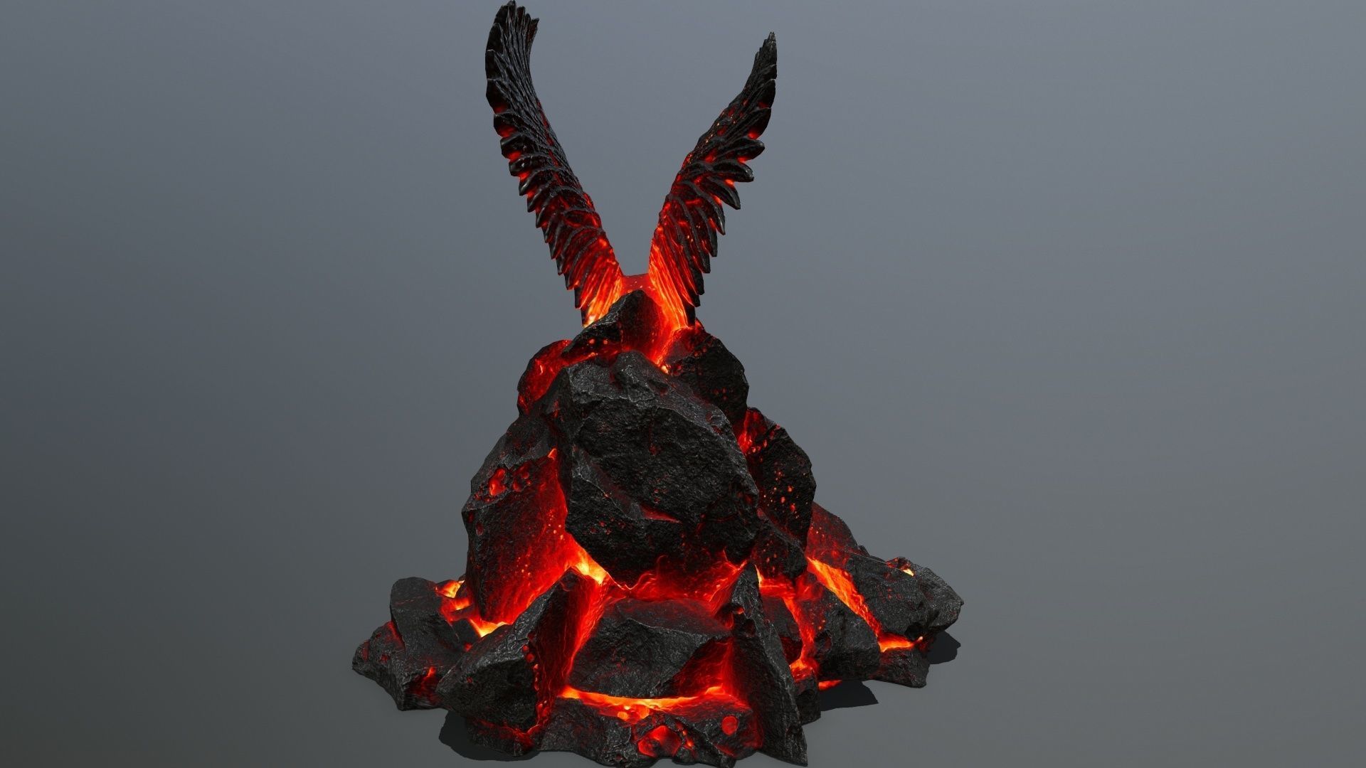 skull gate Low-poly 3D model_4