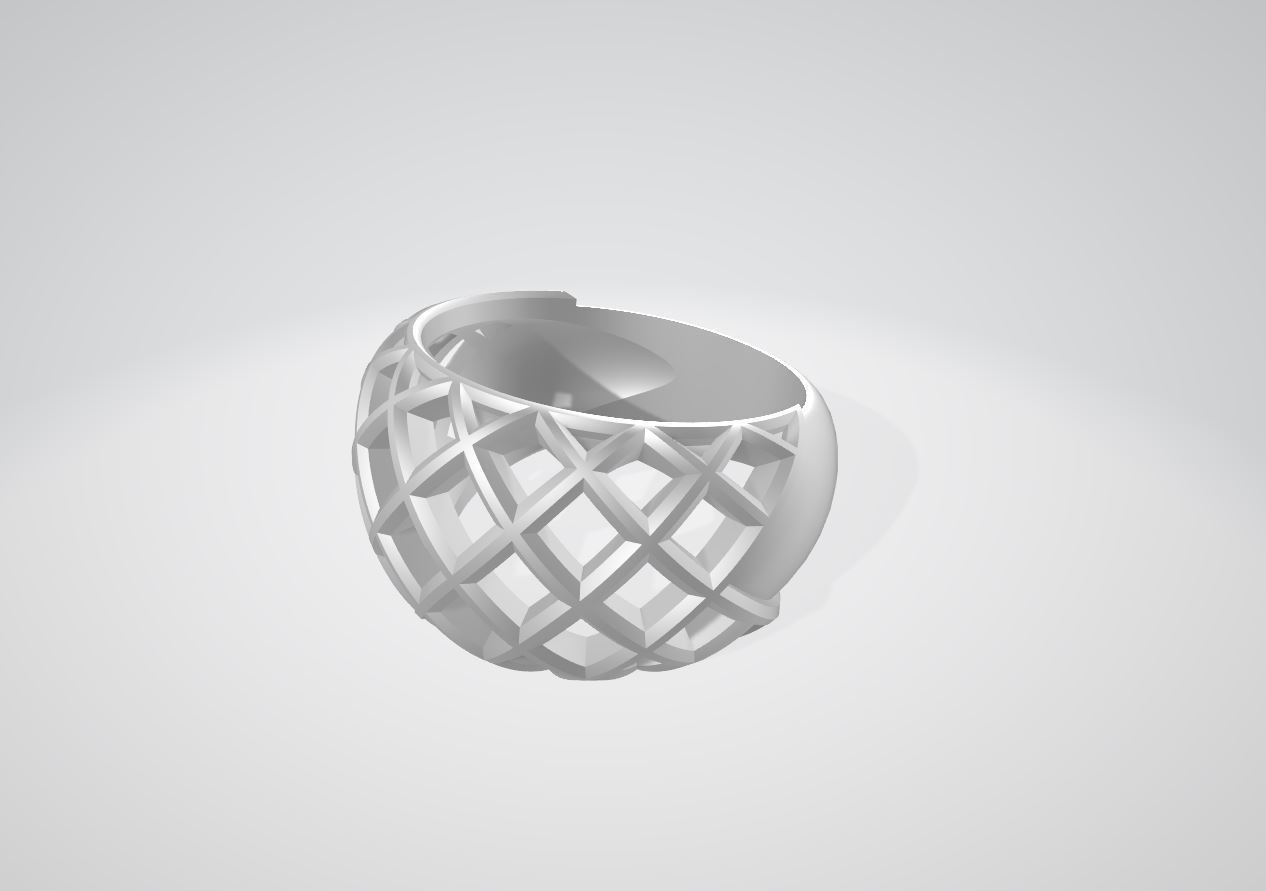 Half Sphere Ring 3D print model_9