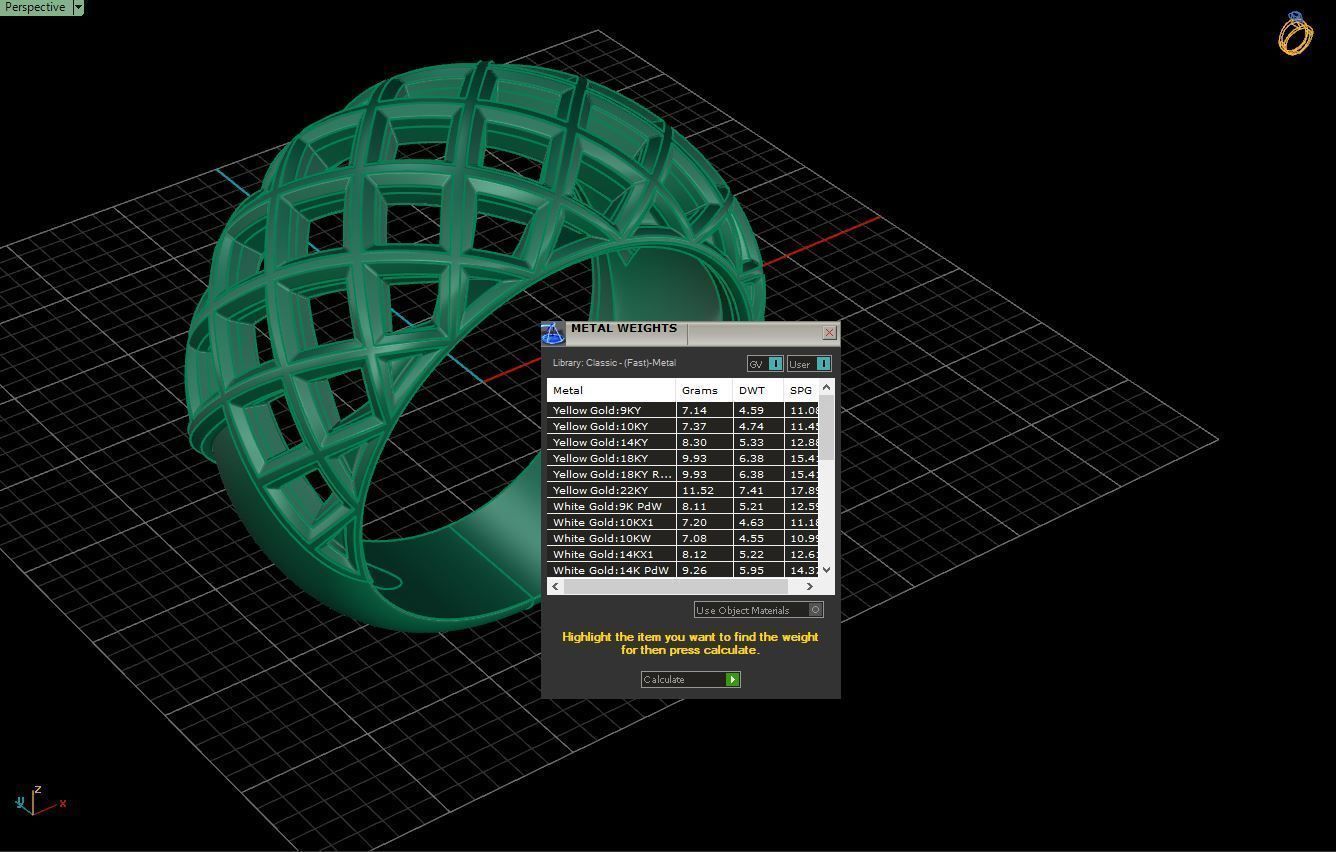 Half Sphere Ring 3D print model_6